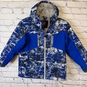 SwissTech Kids Hooded Winter Jacket XS 4-5 Insulated Fleece Lined Coat